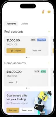 Phone image showing Headway trading app