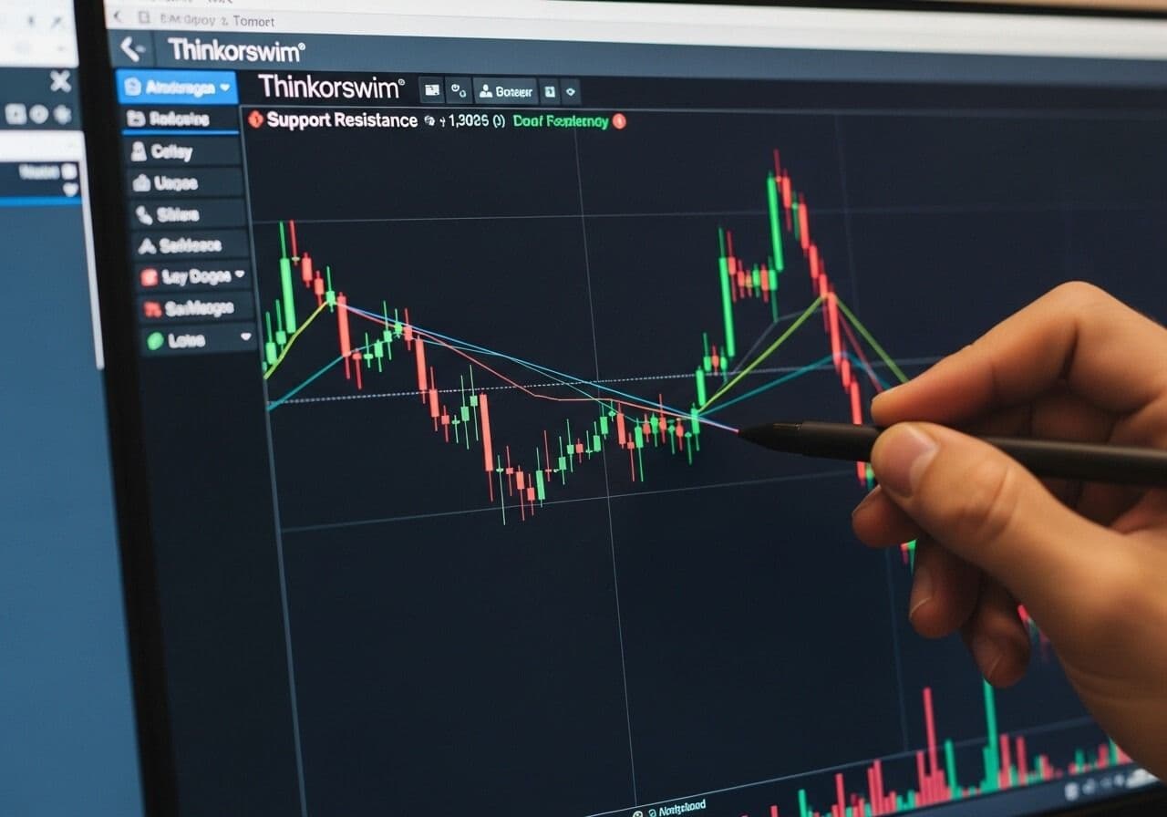 How to Draw Support and Resistance Lines in Thinkorswim?